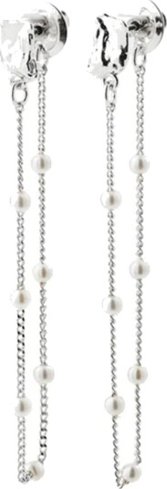 Pilgrim Aerun Earrings Silver Plated Silver ONE SIZE Pilgrim Aerun Earrings Silver Plated Silver ONE SIZE