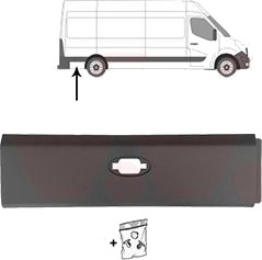 Pynte- / beskyttelseslist, sidevegg VAN WEZEL 3799427