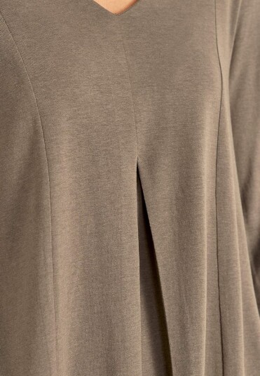 Jerseytunika med krøllet detalj Jerseytunika med krøllet detalj