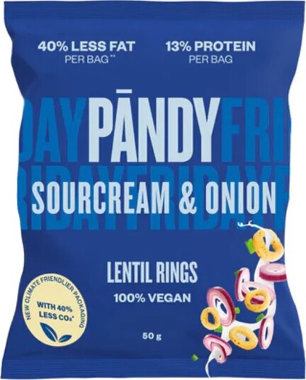 Pandy Lentil Rings Sourcream & Onion 14x50g