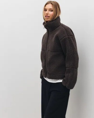 Only Brun Onlaspen Life Teddy Jacket Otw