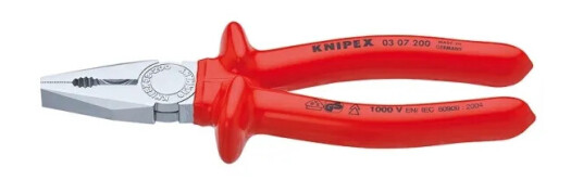 Knipex 03 07 180, Kombinasjonstang, Stål, Plast, Rød, 180 Mm, 285 G