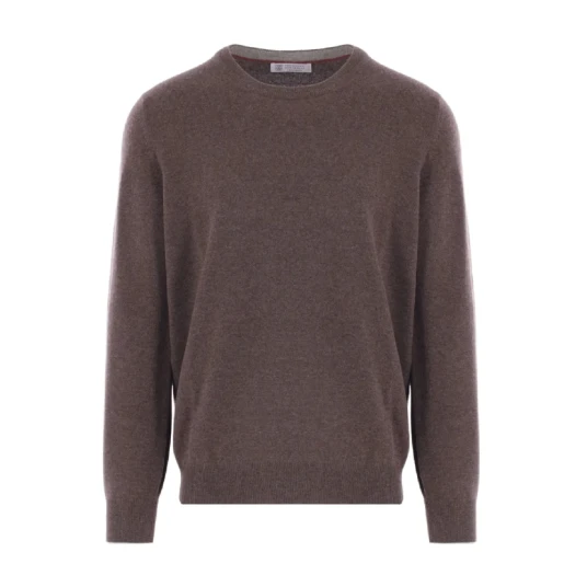 Brunello Cucinelli Herre Strikkevarer Brun L, Brunello Cucinelli Herre Strikkevarer Brun L,