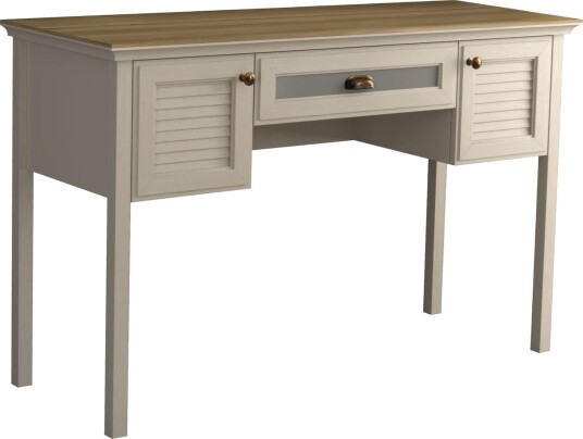Nenora Skrivebord 132 cm - Krem, eik, grå