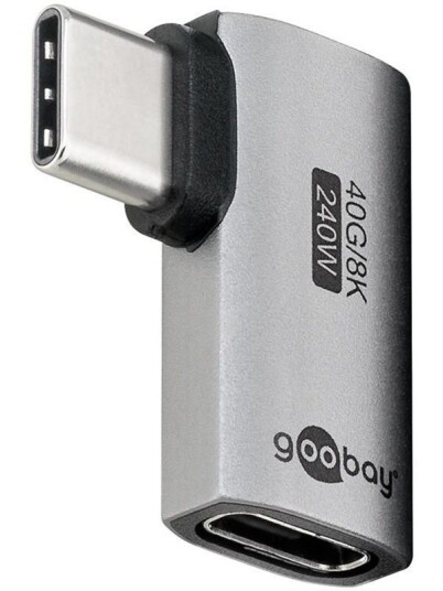 Pro USB-C - USB4 - 90 Horizontal - adapter - silver Pro USB-C - USB4 - 90 Horizontal - adapter - silver