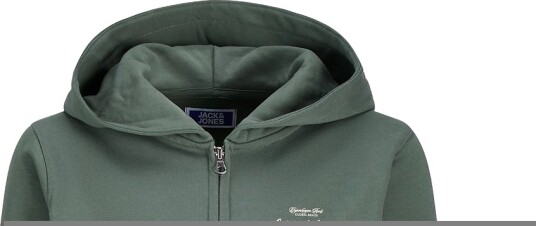 Jack & Jones Hettegenser m. Glidelås JorNorrebro Laurbærkran Jack & Jones 12 år (152) Hettegenser Armygrønn Grønn