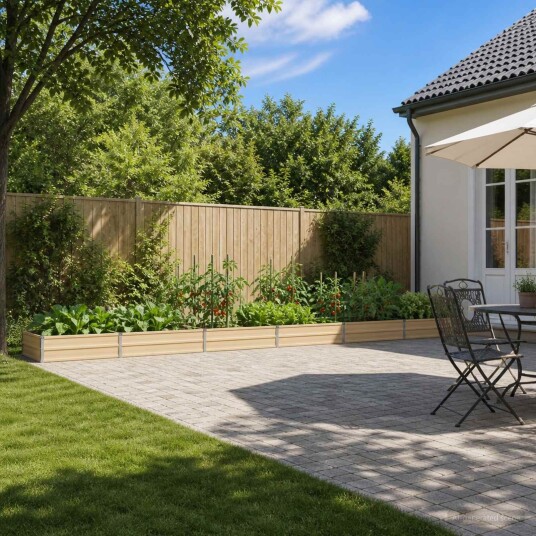 vidaXL Hevet Hagebed Elfenben 600 x 80 x 24 cm kaldvalset stål