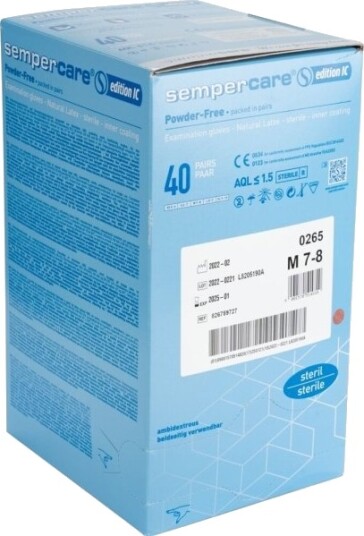Steril Undersøgselshandske Sempercare Edition Ic M Nature Latex 6 Stk.