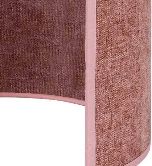 Euluna vegglampe Celine rosa chenillestoff høyde 24 cm