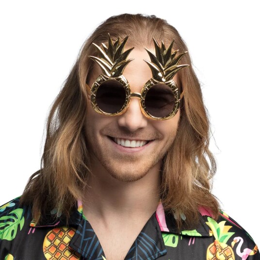 Gullfargede Ananas Kostymebriller