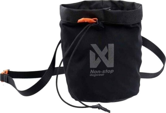 Non-Stop Dogwear Godbitveske i svart nylon for hundetrening