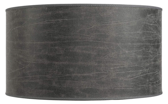 Cylinder lampeskjerm leather grey