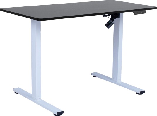 Skrivebord HOME4YOU Ergo Fit med 1 motor 120x60x71,5-116 cm Svart/hvit - Svart/hvit