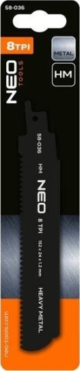 NEO Bajonettsagblad HM, 152x24x1,2mm, 8 TPI