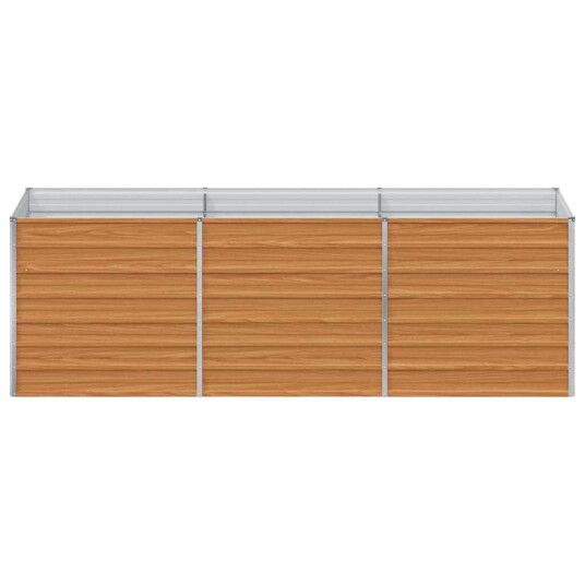 vidaXL Høybed Lys Brun 240 x 80 x 77 cm Galvanisert Stål vidaXL Høybed Lys Brun 240 x 80 x 77 cm Galvanisert Stål