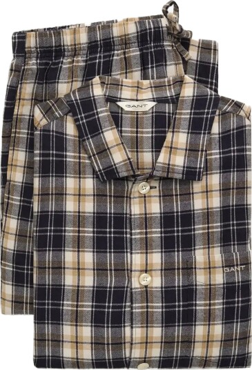 Gant Checked Pyjama Set EVENING BLUE XL
