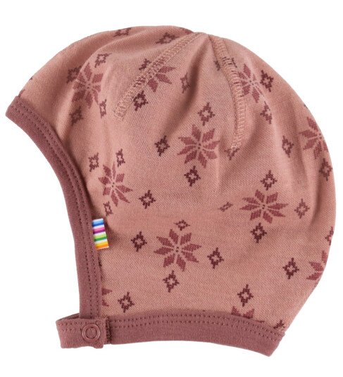Joha Babylue Ull/Bomull Rose m. Snøfnugg 41 cm Lue baby Rosa