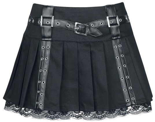 Burleska Goth Kort skjørt Aura miniskjørt S til 4XL Damer svart