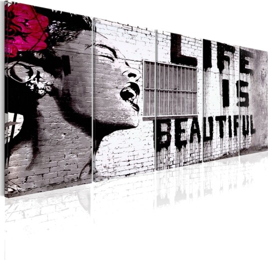 Bilde Banksy Life Is Beautiful 200x80 Artgeist sp. z o. o.