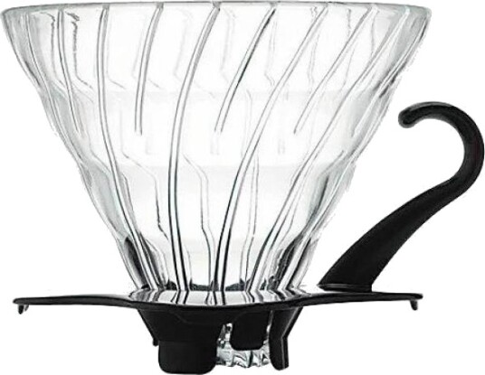 Hario - V60 dripper str.02 glass/svart Hario - V60 dripper str.02 glass/svart