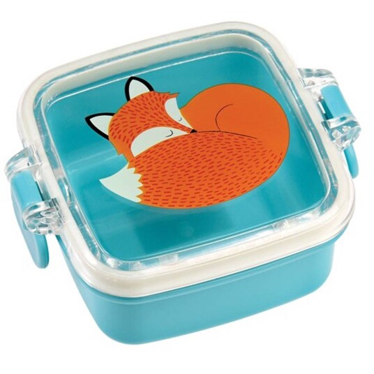 Rex London Mini Snacksboks Teal med Reven Rusty