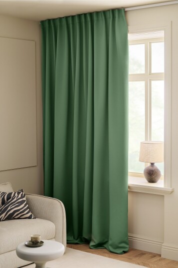 &Home Mørkleggingsgardin Linnie Wide 1 pakning Grønn