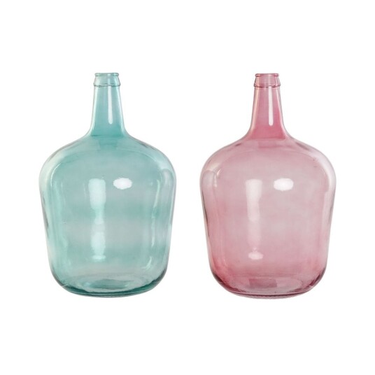 Dkd Home Decor Vase Dkd Home Decor Grønn Rosa Herdet Glass 25 X 25 X 40 Cm (2 Enheter)