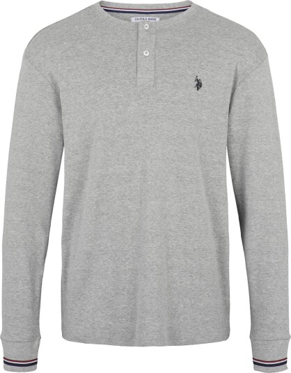 US Polo Cosimo Granddad LS Tee Grey Melange S