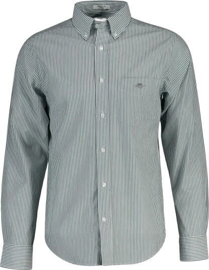 Gant Reg Classic Poplin Banker Shirt   Green   M