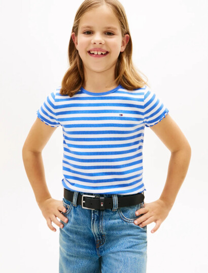 Tommy Hilfiger Essential Rib Top Ss Blue 44 Tommy Hilfiger Essential Rib Top Ss Blue 44