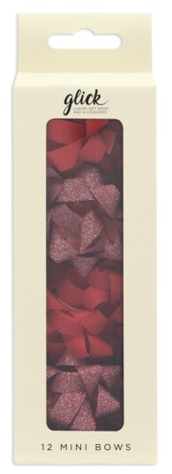 Rosetter Rød Glitter 12 pk