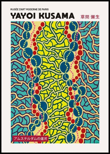 Yayoi Kusama Canal in Amsterdam Plakat Plakat / 100x150cm