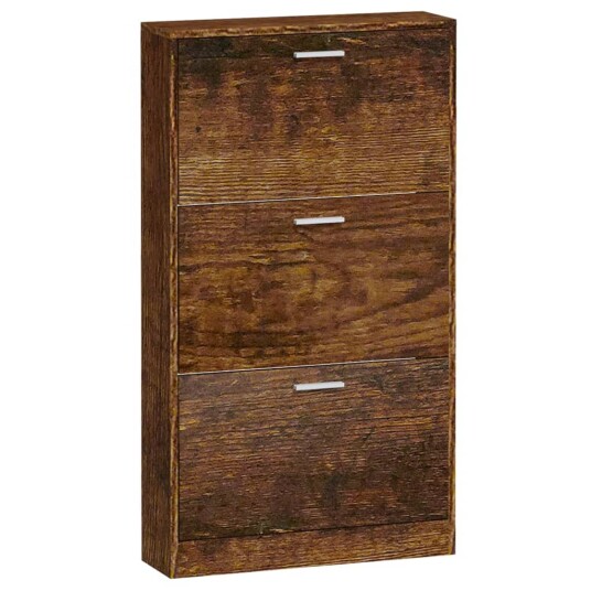 vidaXL Skoskap r?kt eik 59x17x108 cm konstruert tre