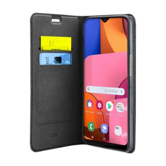 SBS WALLET LITE CASE SAMSUNG GALAXY A20S DEKSEL, SVART