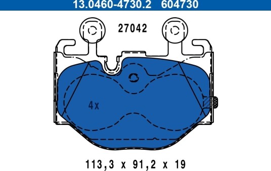ATE 13.0460-4730.2 Bremseklosser
