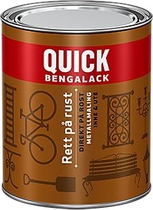 Quick bengalack rett pa rust spray sort blank