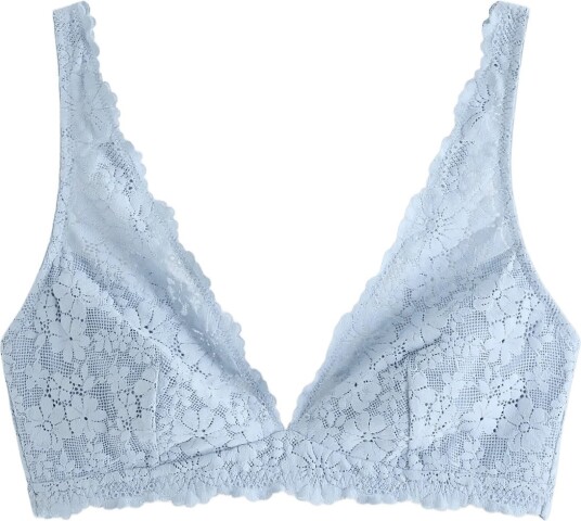 Lindex Bralette In Lace Blue L