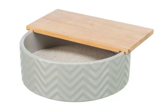 Sandbad I Keramikk Og Tre 24Cm