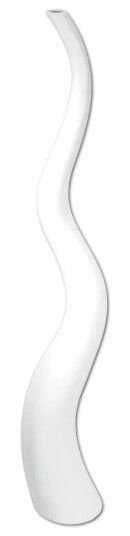 Europalms Design Vase Wave-125, White Europalms Design Vase Wave-125, White