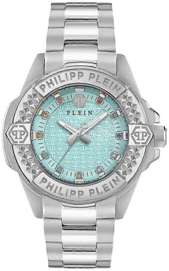 Philipp Plein Dameklokke PWOFA0425 Majesty Turkis/Stål Ø38 mm