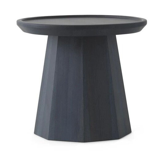 Normann Copenhagen Pine table small sidebord Ø 45 cm H: 40,6 cm Dark blue