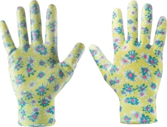 Verto Hagehansker 97H142 Str. 9 Nitrilbelegg Blomstermønster Verto Hagehansker 97H142 Str. 9 Nitrilbelegg Blomstermønster