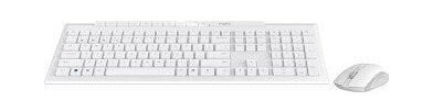 Rapoo Zeataw Wireless Multi-Mode 8210M Tastatur + Mus Hvit