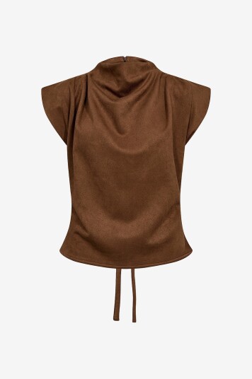 Co’couture Topp BobbieCC Pleat Top Brun