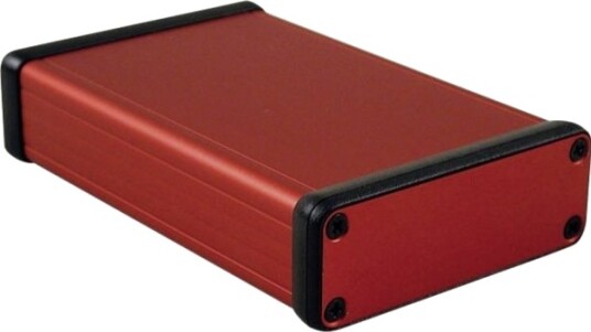 Hammond Electronics 1455J1201RD 120 × 78 × 27 mm Aluminium Rød Kabinett