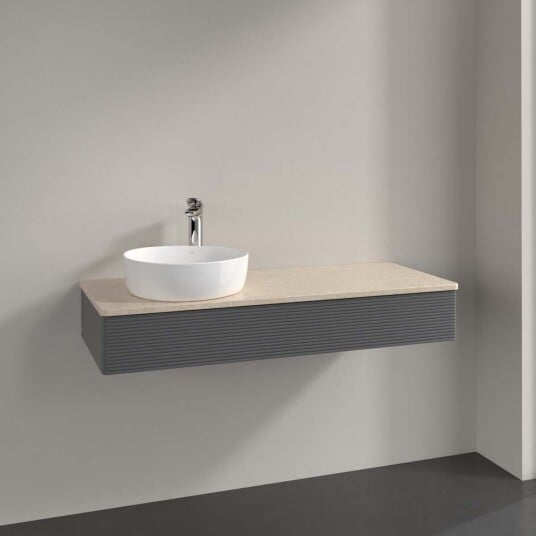 Villeroy & Boch  Antao Servantskap med 1 skuff 120x50x19 cm u/lys Antrasitt/Crème