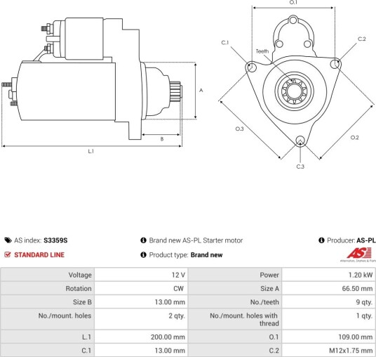 AS-PL S3359S Starter