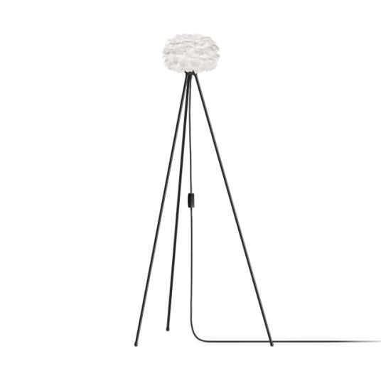 Umage Eos Tripod Gulvlampe Micro Hvit med Ben i Sort