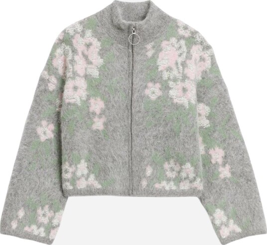Holzweiler Tine floral cardigan M grå dame