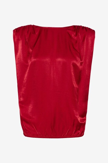 My Essential Wardrobe - Bluse EstelleMW Wrap Top - Rød